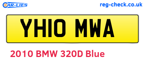 YH10MWA are the vehicle registration plates.