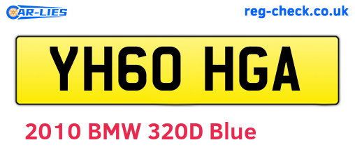 YH60HGA are the vehicle registration plates.