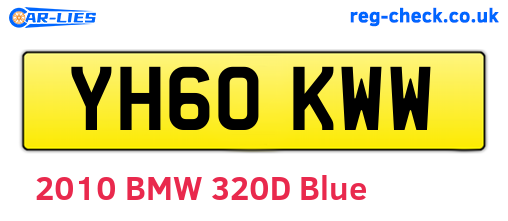 YH60KWW are the vehicle registration plates.