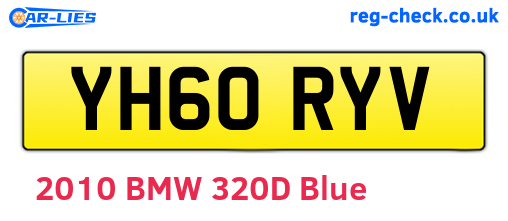 YH60RYV are the vehicle registration plates.