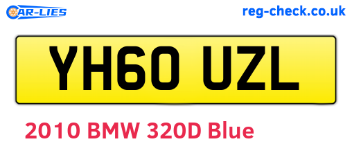 YH60UZL are the vehicle registration plates.