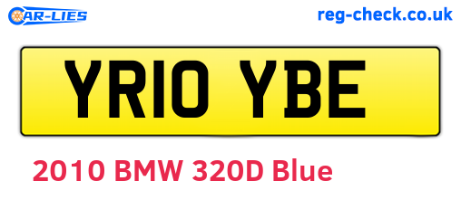YR10YBE are the vehicle registration plates.