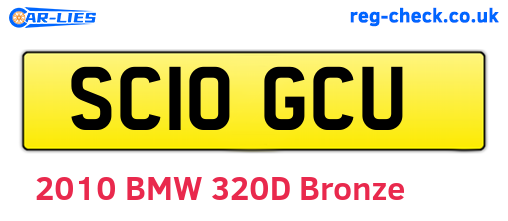 SC10GCU are the vehicle registration plates.
