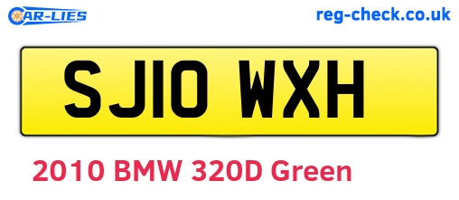SJ10WXH are the vehicle registration plates.