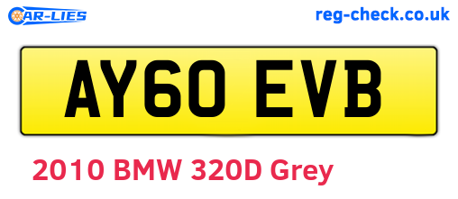 AY60EVB are the vehicle registration plates.