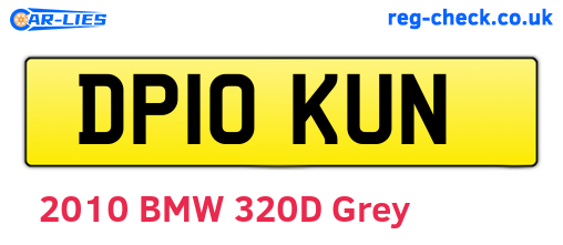 DP10KUN are the vehicle registration plates.