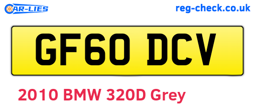 GF60DCV are the vehicle registration plates.