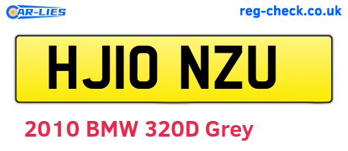 HJ10NZU are the vehicle registration plates.