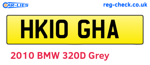 HK10GHA are the vehicle registration plates.