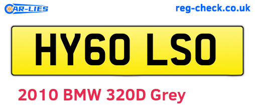 HY60LSO are the vehicle registration plates.