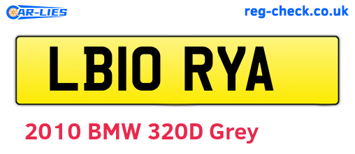LB10RYA are the vehicle registration plates.