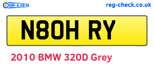 N80HRY are the vehicle registration plates.