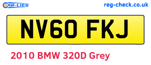 NV60FKJ are the vehicle registration plates.