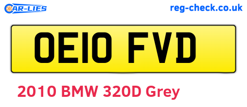 OE10FVD are the vehicle registration plates.