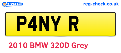 P4NYR are the vehicle registration plates.