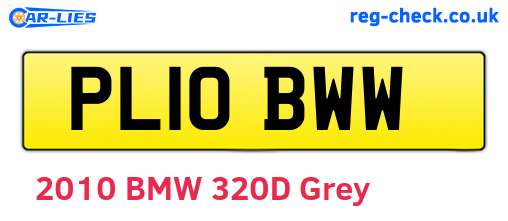 PL10BWW are the vehicle registration plates.