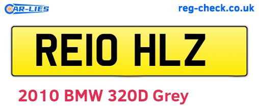 RE10HLZ are the vehicle registration plates.