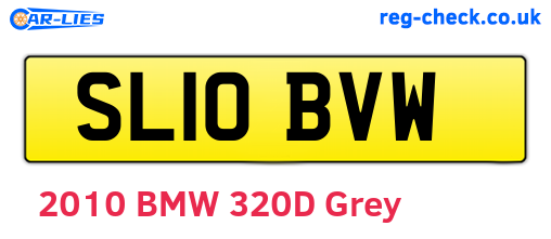 SL10BVW are the vehicle registration plates.