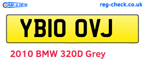 YB10OVJ are the vehicle registration plates.