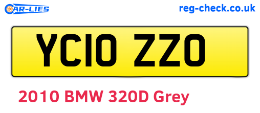 YC10ZZO are the vehicle registration plates.