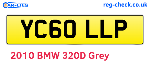 YC60LLP are the vehicle registration plates.