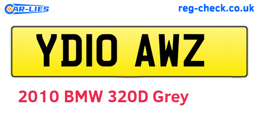 YD10AWZ are the vehicle registration plates.
