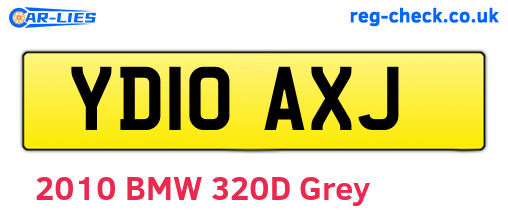 YD10AXJ are the vehicle registration plates.