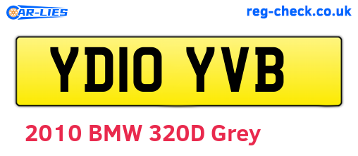 YD10YVB are the vehicle registration plates.