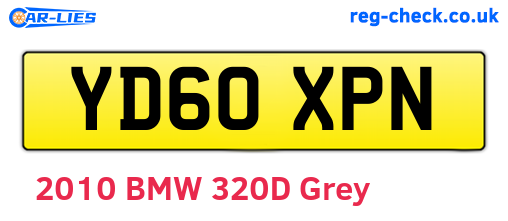 YD60XPN are the vehicle registration plates.