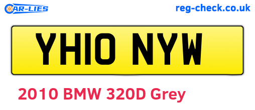 YH10NYW are the vehicle registration plates.