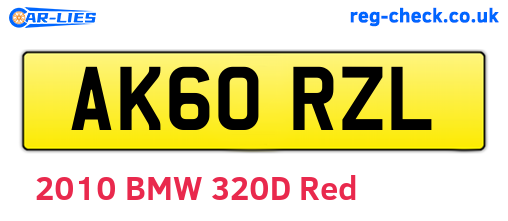 AK60RZL are the vehicle registration plates.