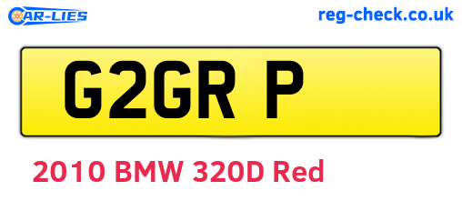 G2GRP are the vehicle registration plates.