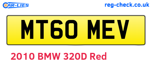 MT60MEV are the vehicle registration plates.