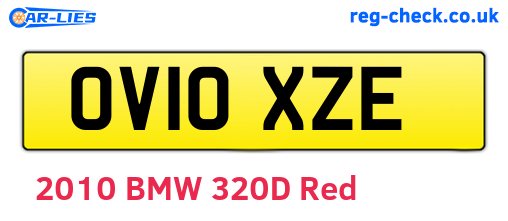 OV10XZE are the vehicle registration plates.