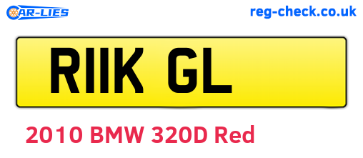 R11KGL are the vehicle registration plates.