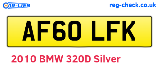 AF60LFK are the vehicle registration plates.