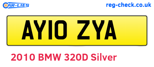 AY10ZYA are the vehicle registration plates.