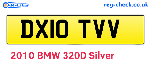 DX10TVV are the vehicle registration plates.