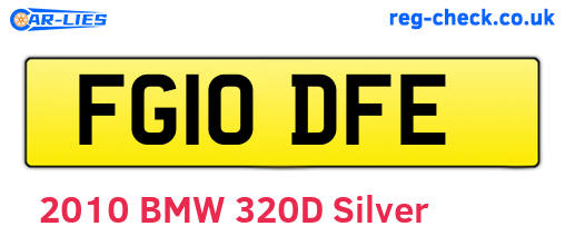 FG10DFE are the vehicle registration plates.