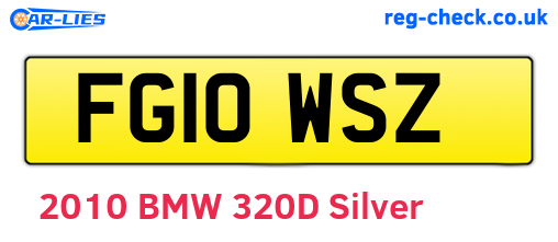FG10WSZ are the vehicle registration plates.
