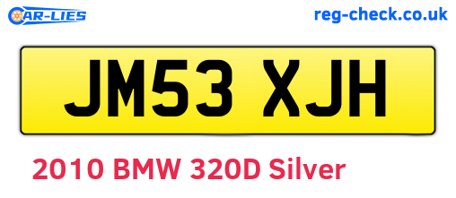 JM53XJH are the vehicle registration plates.
