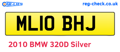 ML10BHJ are the vehicle registration plates.