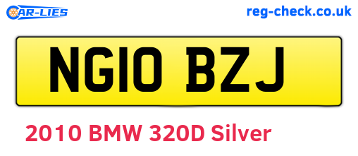 NG10BZJ are the vehicle registration plates.