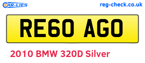 RE60AGO are the vehicle registration plates.