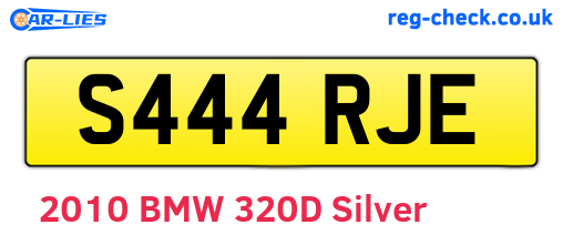 S444RJE are the vehicle registration plates.