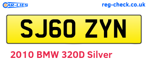 SJ60ZYN are the vehicle registration plates.