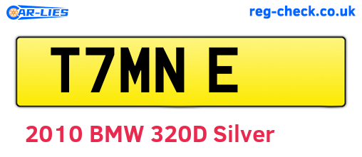 T7MNE are the vehicle registration plates.