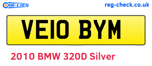 VE10BYM are the vehicle registration plates.