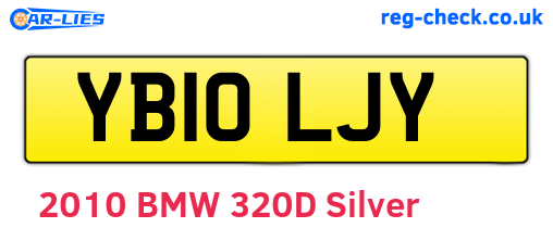 YB10LJY are the vehicle registration plates.