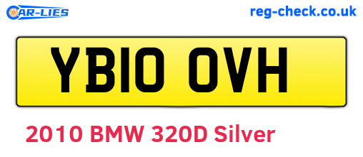 YB10OVH are the vehicle registration plates.